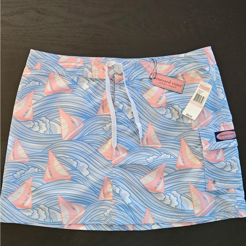 Vineyard Vines Board Skirt Overboard Blue Bell Size 10 NWT